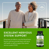 Tableau nutritionnel Swanson Lions Mane, détails sur les ingrédients et le dosage.