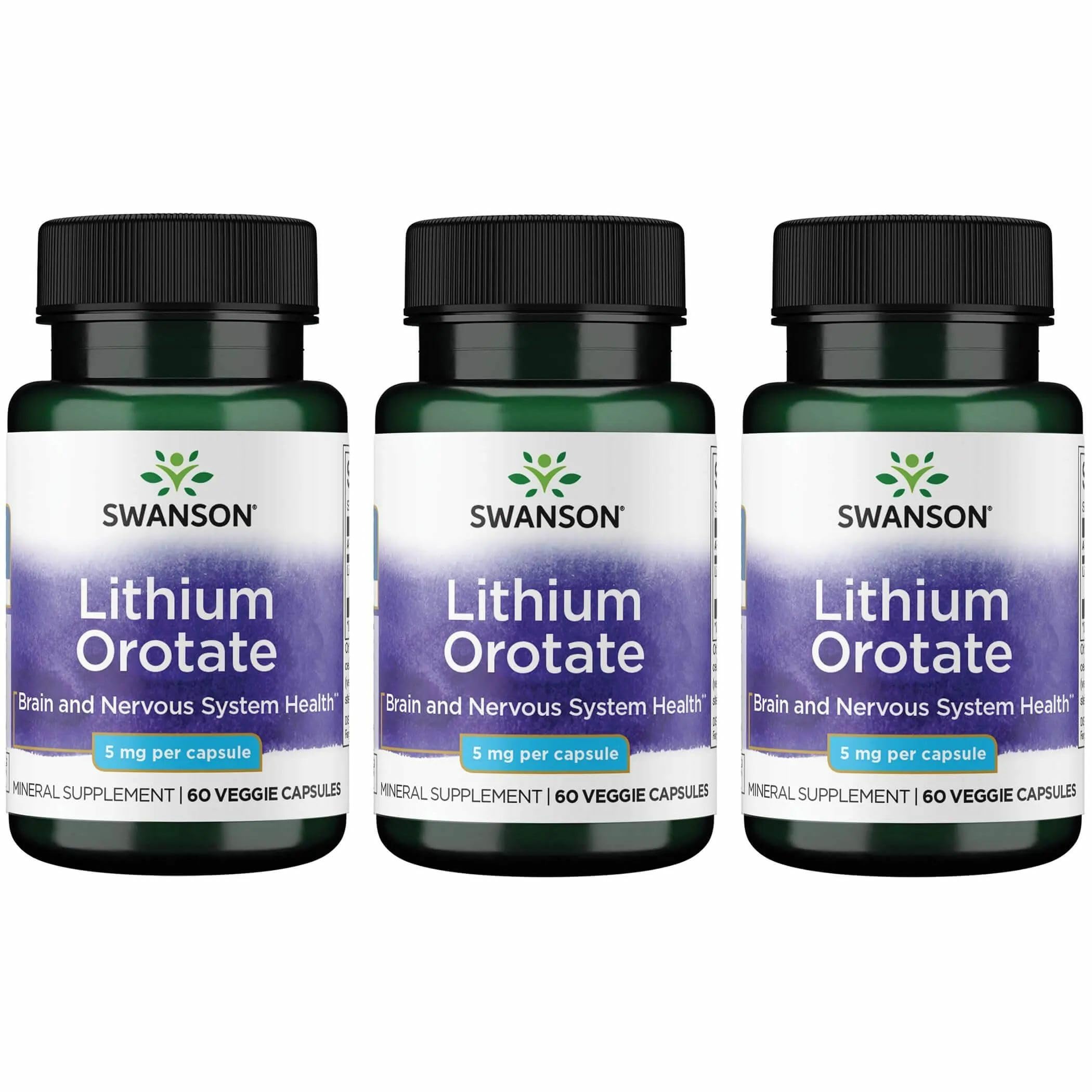 Swanson Lithium Orotate: bouteille avec capsules pour le quotidien