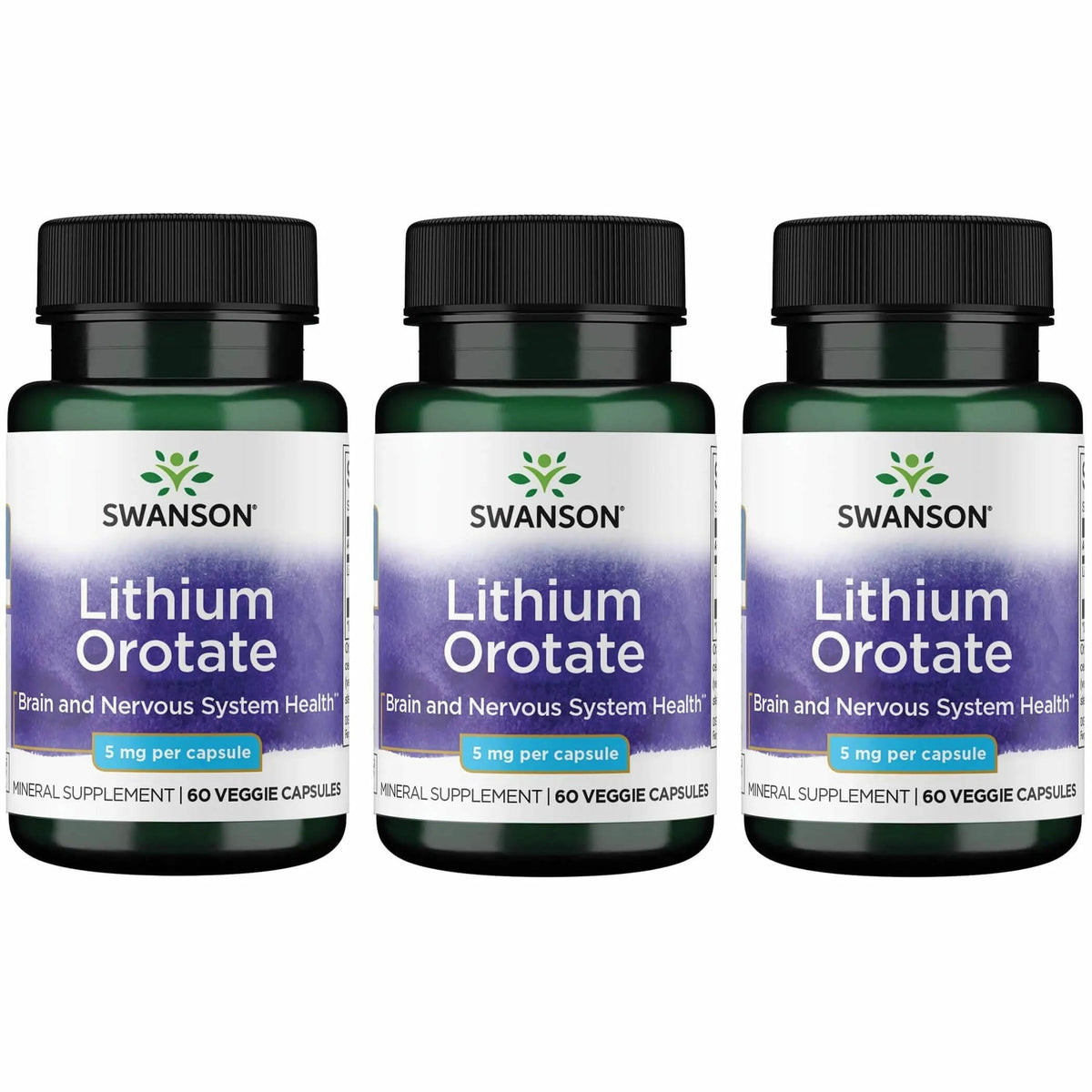 Swanson Lithium Orotate: bouteille avec capsules pour le quotidien