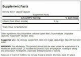 Swanson Lithium Orotate: capsules végétales faciles à avaler pour utilisation quotidienne.