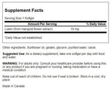 Swanson Lutein 10 mg, boîte de gélules molles, soutien de la macula et de la vision.