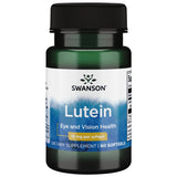 Swanson Lutein 10 mg, flacon de gélules molles pour la santé visuelle.