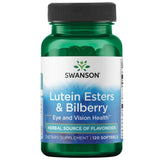 Swanson Lutein Bilberry: Bouteille de 120 capsules pour soutenir la vision au quotidien.