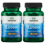 Swanson lutéine, bouteille de capsules molles 40 mg, pratique à intégrer au quotidien.