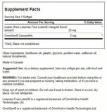 Swanson lutéine-zéaxanthine, emballage clair avec informations essentielles