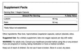 Swanson Luteolin Complex étiquette indiquant les bioflavonoïdes pour la routine