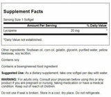 Swanson Lycopène — étiquette et emballage visibles, informations claires sur le produit.