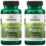 Swanson Maca 500 mg, bouteille de capsules, soutien potentiel à la vitalité et à l'équilibre hormonal