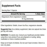 Swanson Magnésium Orotate, capsules visibles, forme bien absorbée pour le quotidien.