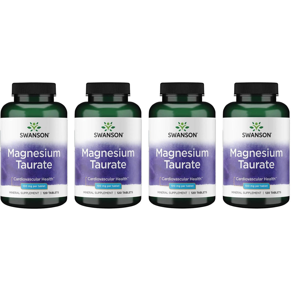 Swanson Magnesium Taurate – bouteille du complément, soutien potentiel des muscles et des os.