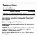 Swanson Magnésium Taurate: dose quotidienne, 200 mg de magnésium par portion.