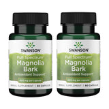Swanson Magnolia Bark sur emballage, lot de deux boîtes, soutien digestif potentiel