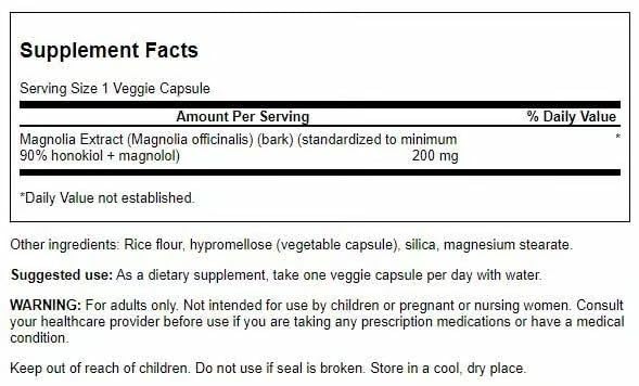Swanson Magnolia Bark – Capsules 200 mg: utilisation quotidienne possible et confort respiratoire.