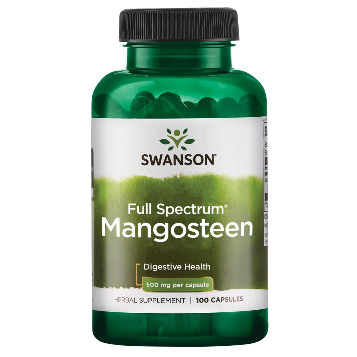 Swanson Mangoustan bouteille présentée, esthétique et potentiel antioxydant.