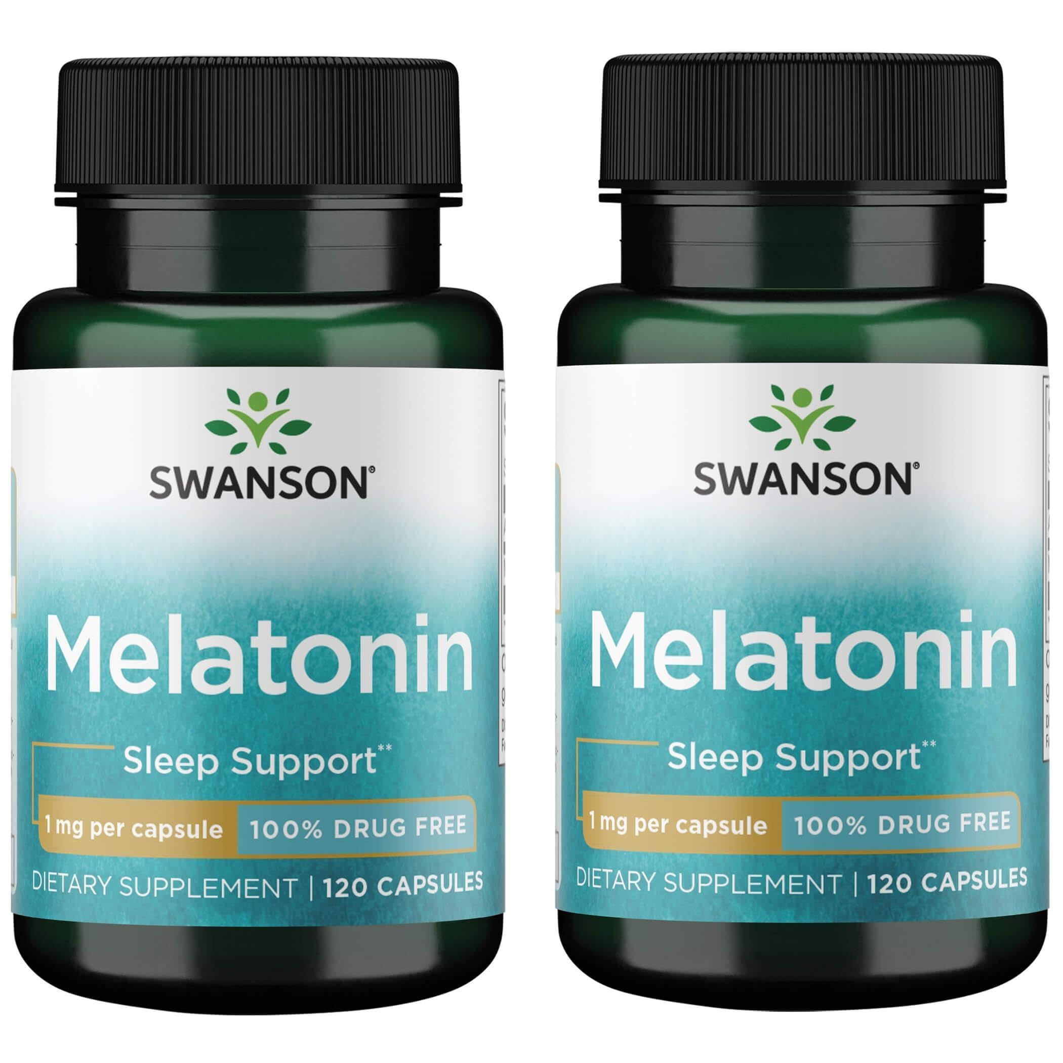 Swanson Mélatonine – flacon de 120 capsules favorisant l’endormissement naturel