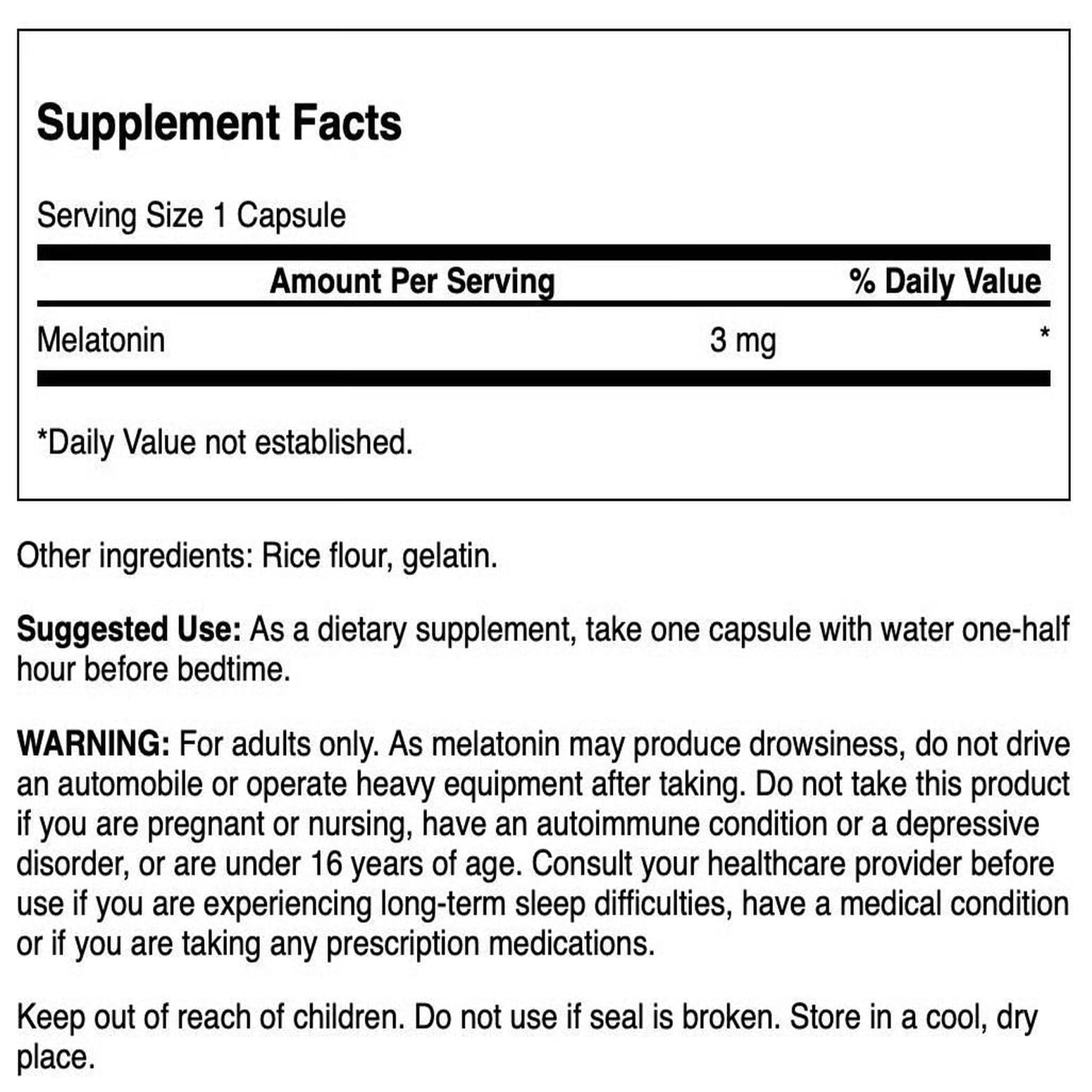 Swanson Mélatonine: capsules-clos, prise facile pour un rituel nocturne apaisant.