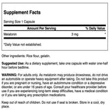 Swanson Mélatonine: capsules-clos, prise facile pour un rituel nocturne apaisant.