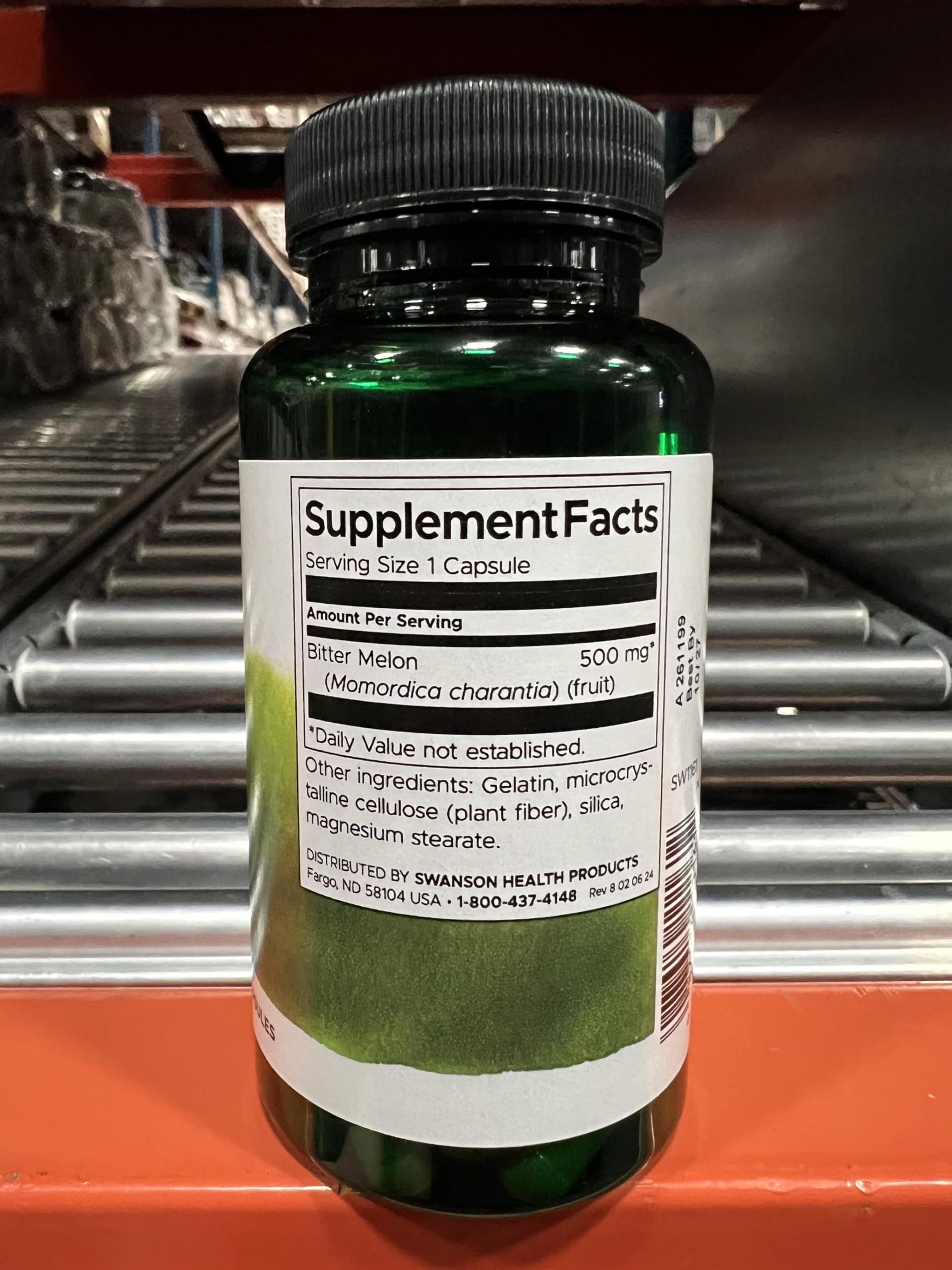 Swanson melon-amer detail gelules proche montrant texture et commodite