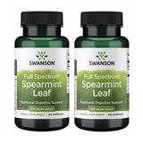 Swanson Menthe Verte, bouteille capsules 400 mg prête à l’emploi, soutien digestif.