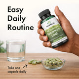 Routine quotidienne avec Swanson Menthe Verte, complément naturel.
