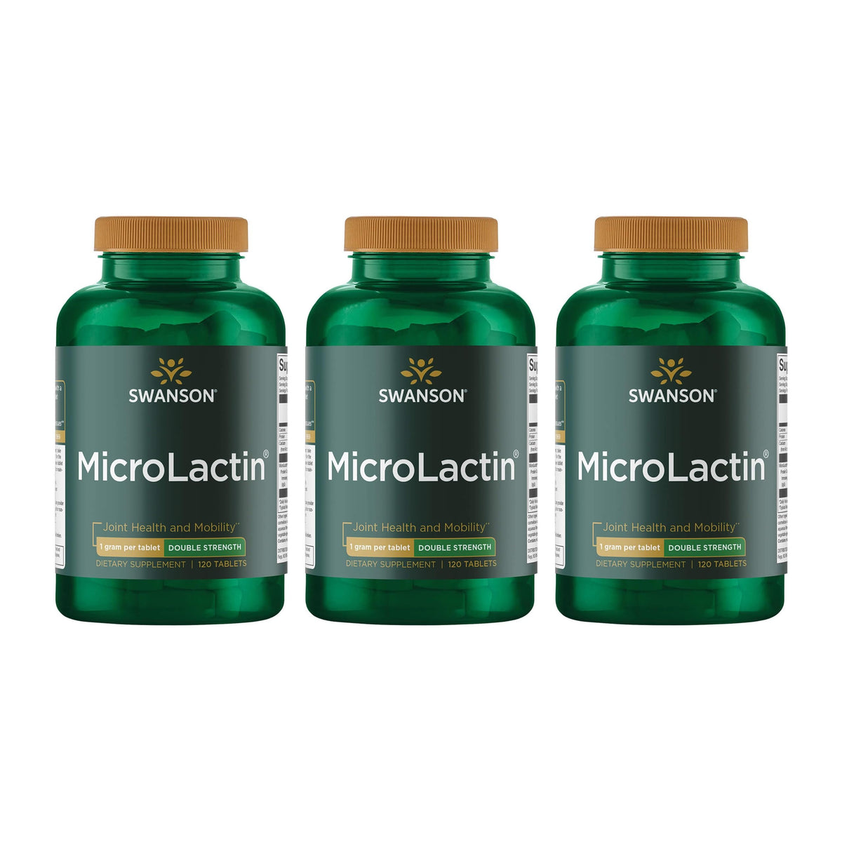 Swanson Microlactin 1000 mg, bouteille visible, potentiel soutien des articulations.