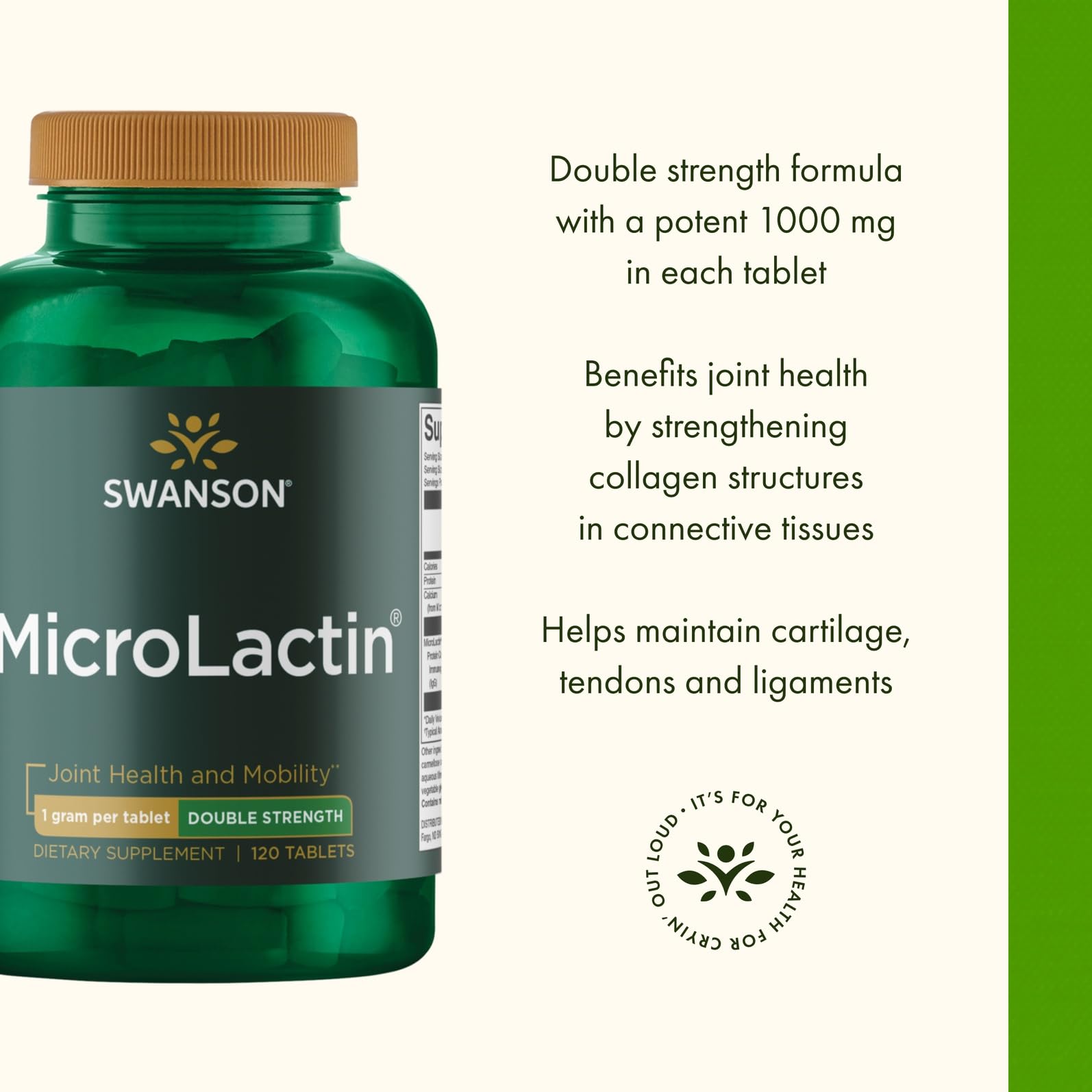 Étiquette Swanson Microlactin avec certifications GMP et contrôle qualité.