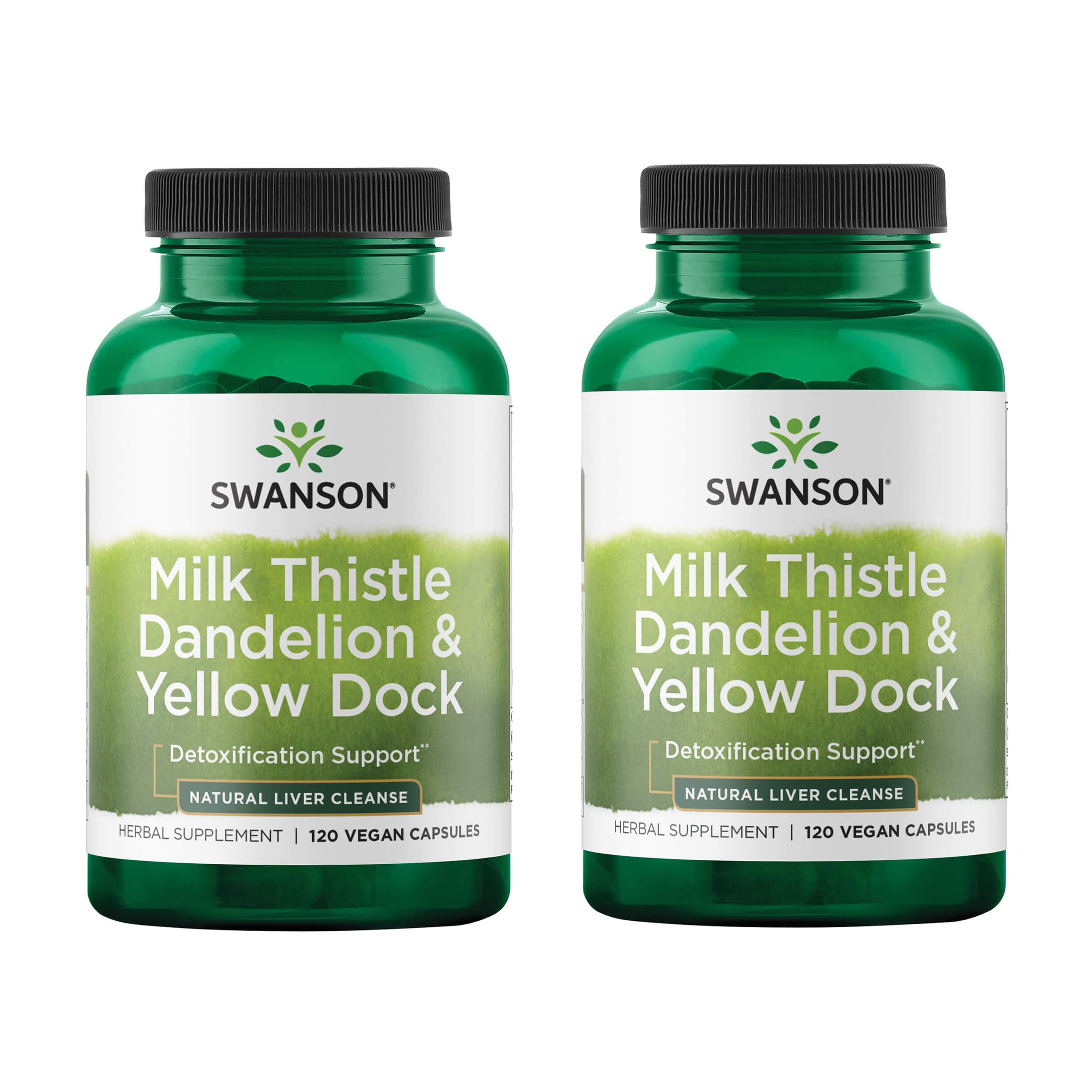 Swanson Milk Thistle: bouteille avec étiquette, soutien potentiel du foie et bien-être.