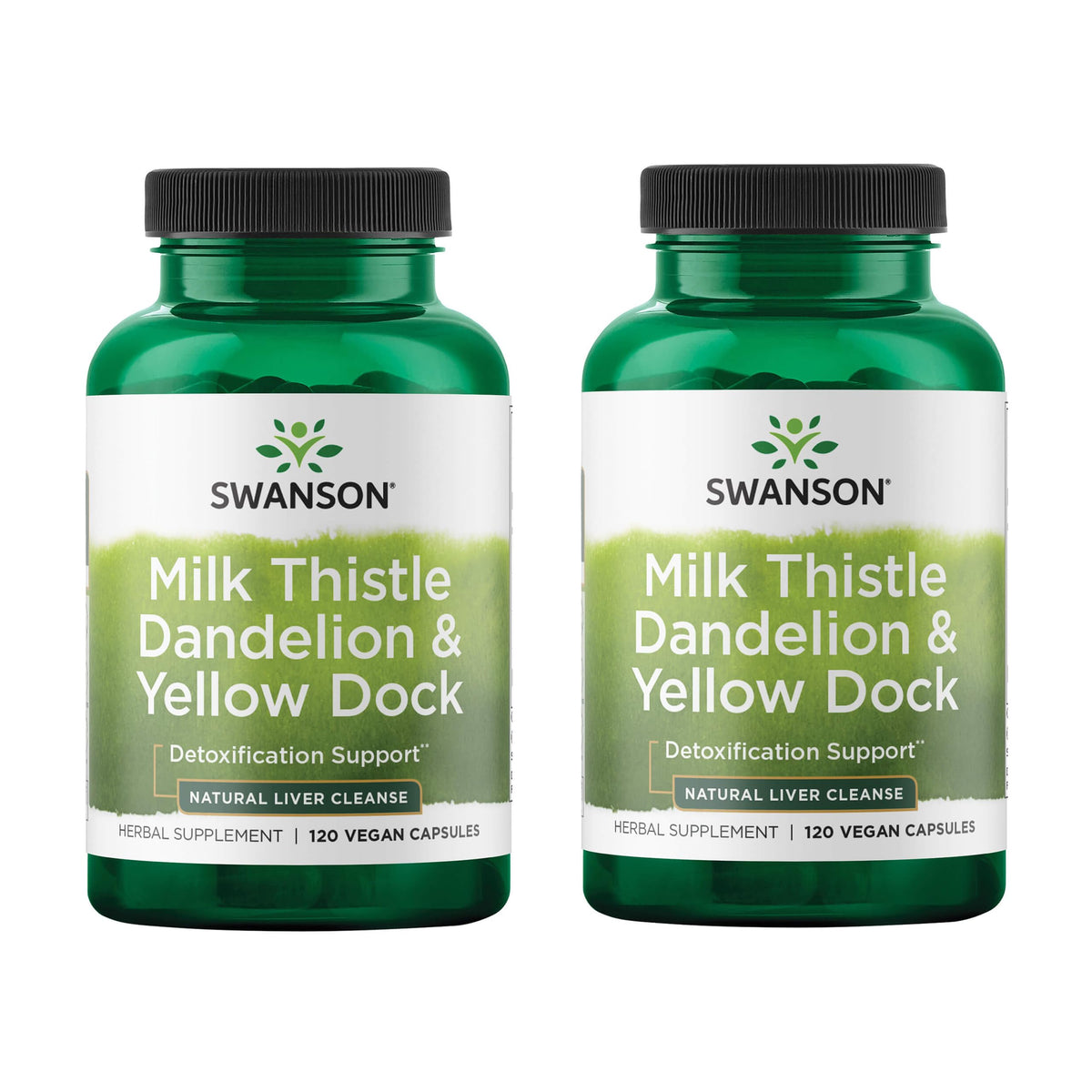 Swanson Milk Thistle: bouteille avec étiquette, soutien potentiel du foie et bien-être.