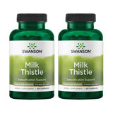 Swanson Milk Thistle standardisé dans une bouteille, soutien hépatique potentiel et pratique.