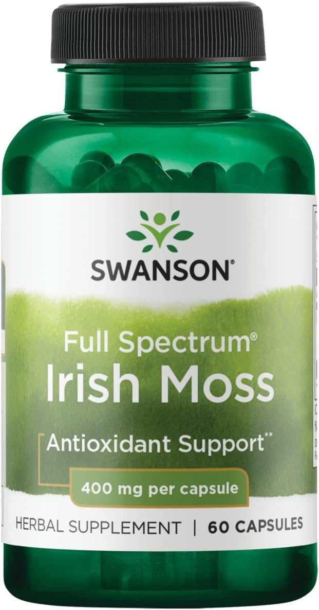 Swanson mousse d’Irlande en capsules, source de carraghénane pour le bien-être quotidien.