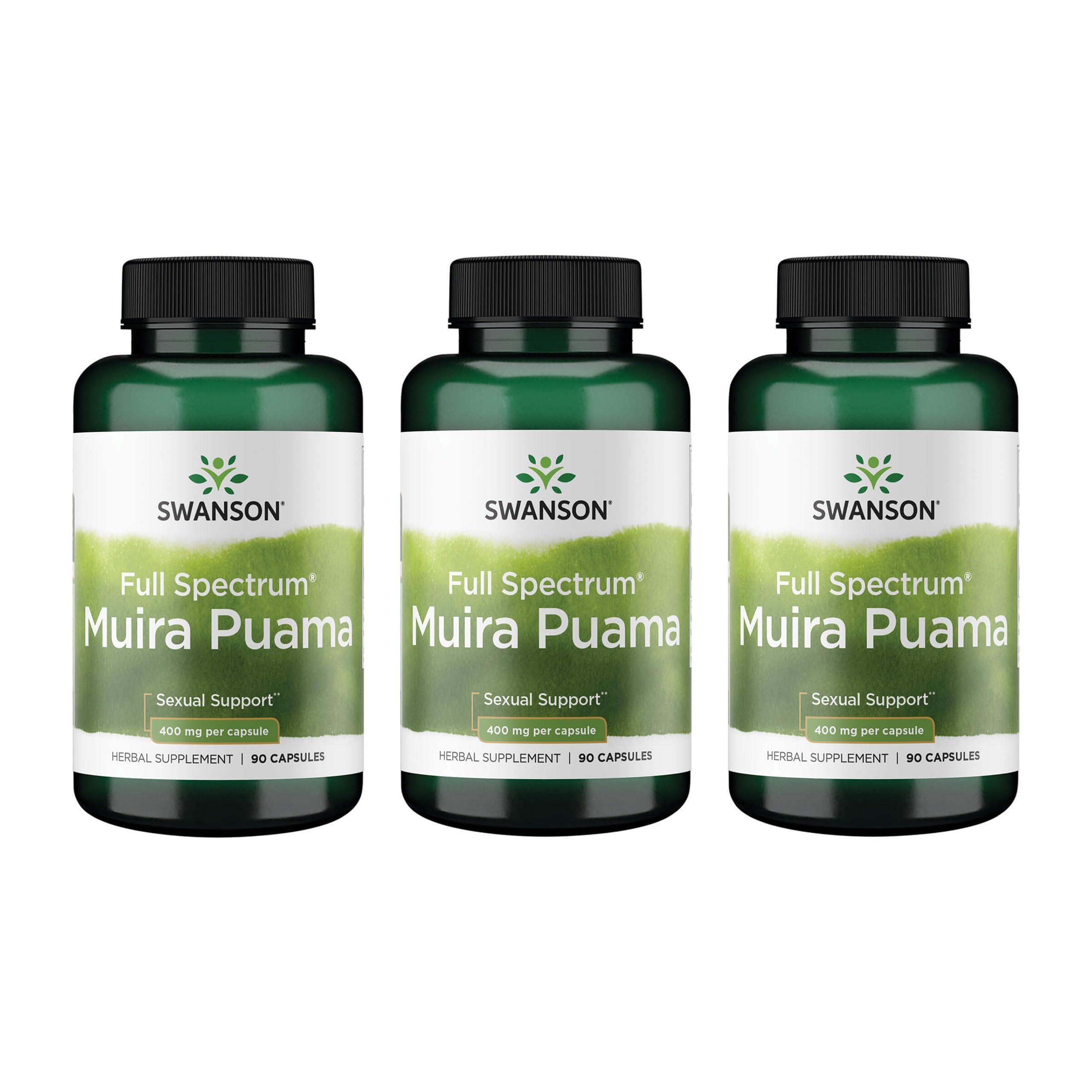 Swanson Muira Puama: bouteille pratique pour soutenir la vitalité au quotidien.