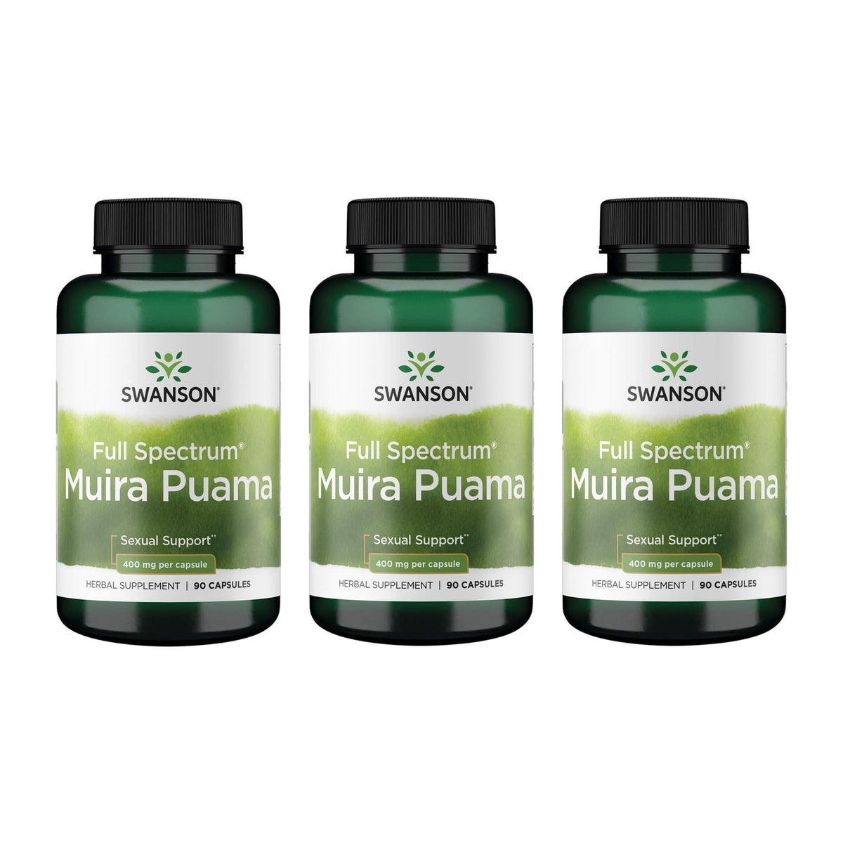Swanson Muira Puama: bouteille pratique pour soutenir la vitalité au quotidien.