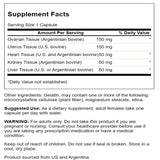 Étiquette Swanson Multi-GLANDULAR: informations claires sur le produit et les ingrédients.