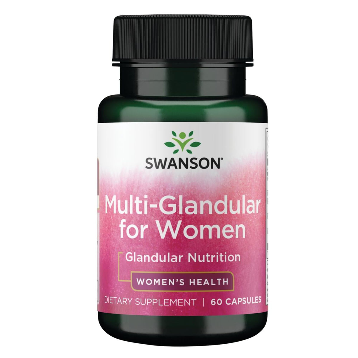 Swanson Multi-GLANDULAR pour femmes: bouteille prête à l’emploi, usage quotidien simplifié.