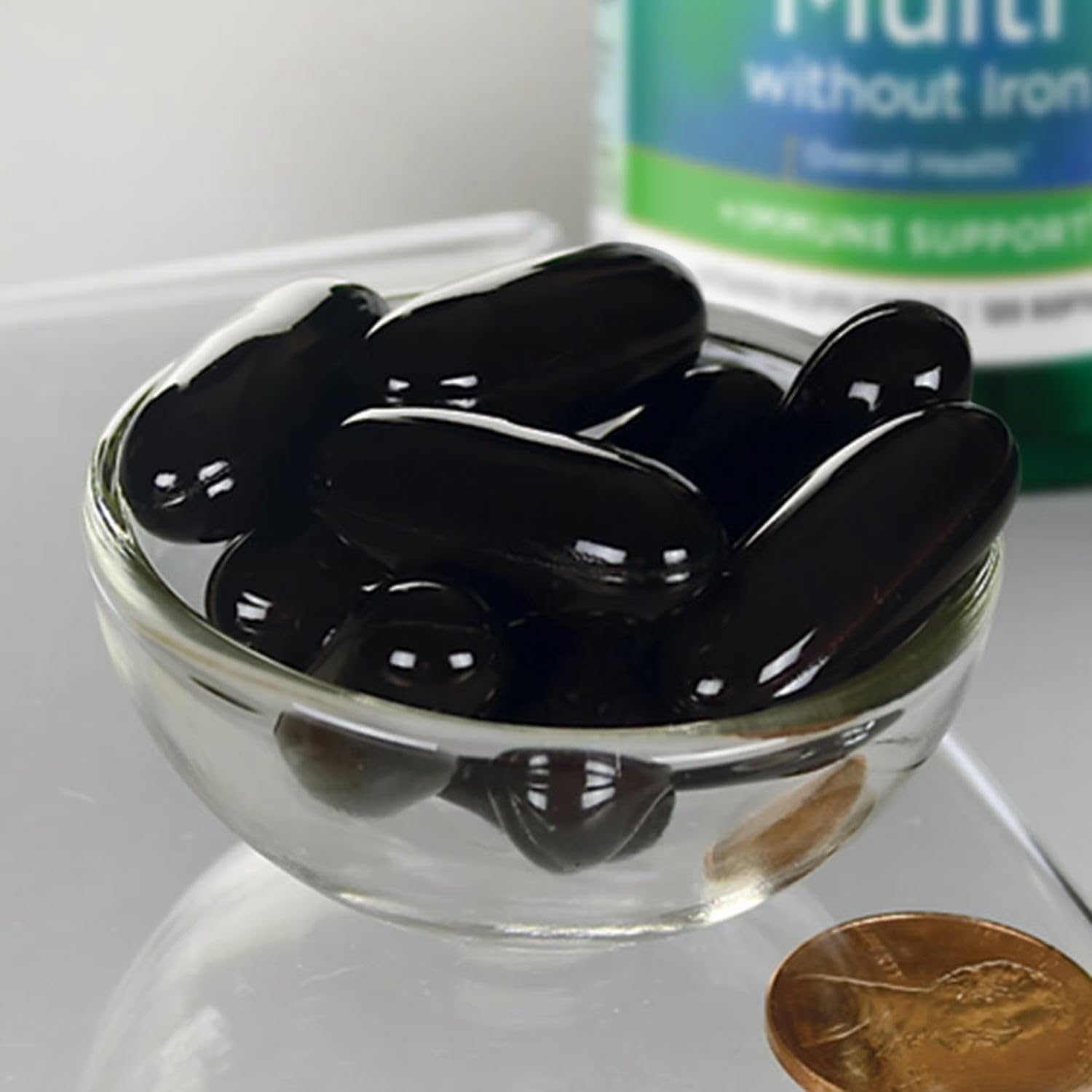 Swanson Multi Sans Fer : capsules molles faciles à avaler au quotidien.