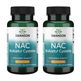Swanson NAC 600 mg capsules dans une boîte pratique pour une utilisation quotidienne.