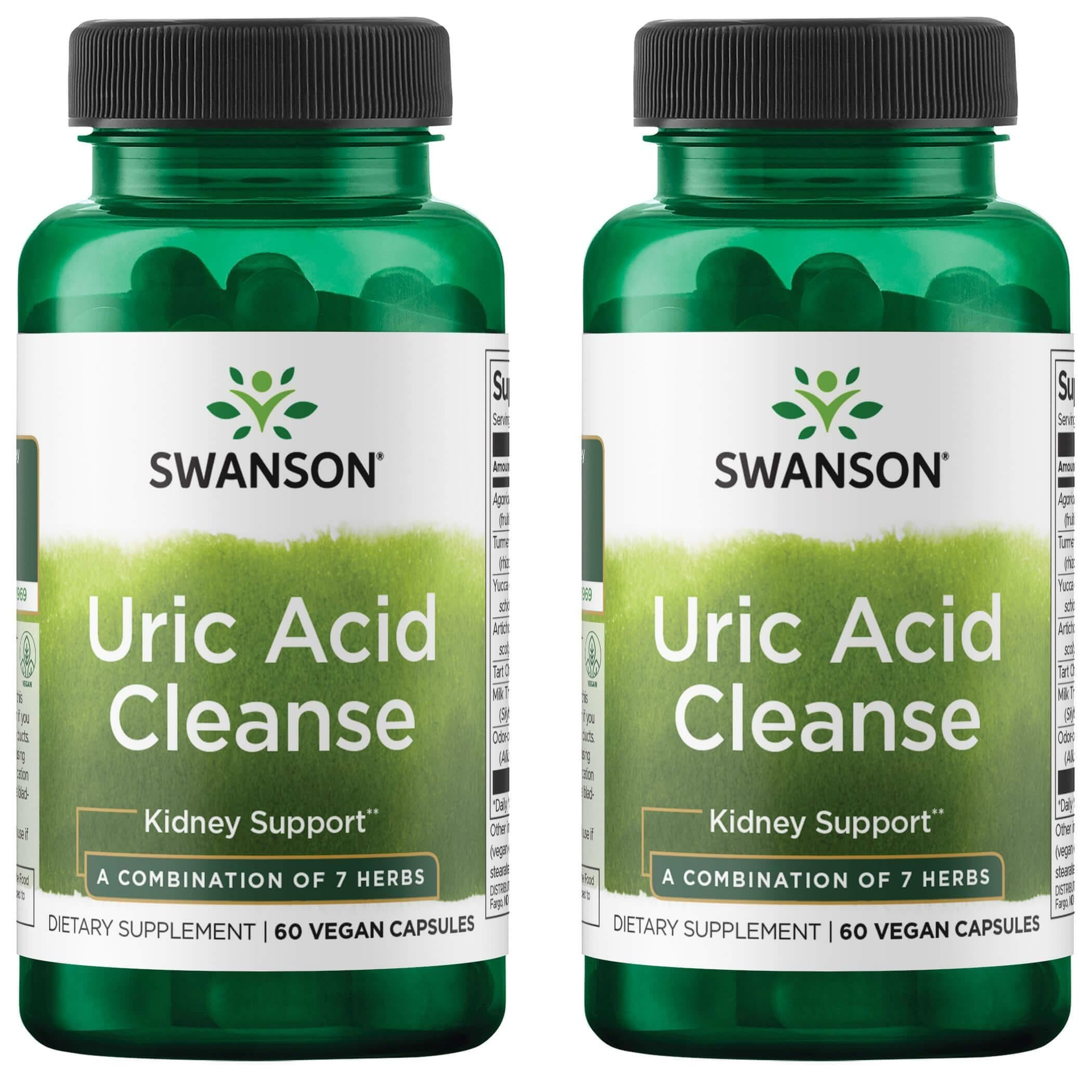 Swanson Nettoyage Acide Urique – bouteille montrant le potentiel soutien rénal.