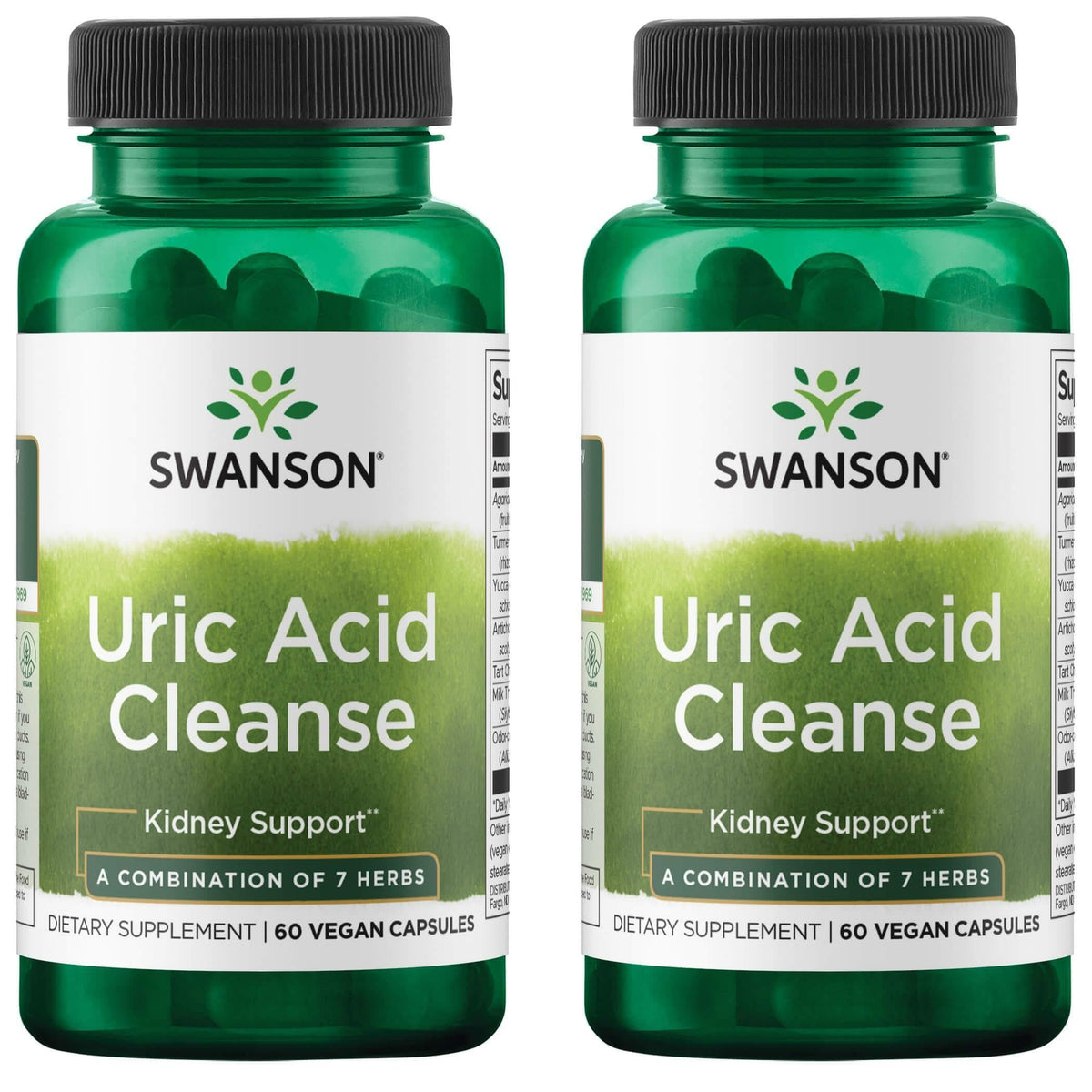 Swanson Nettoyage Acide Urique – bouteille montrant le potentiel soutien rénal.