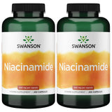 Swanson Niacinamide 500 mg — bouteille élégante, soutien potentiel à la peau.