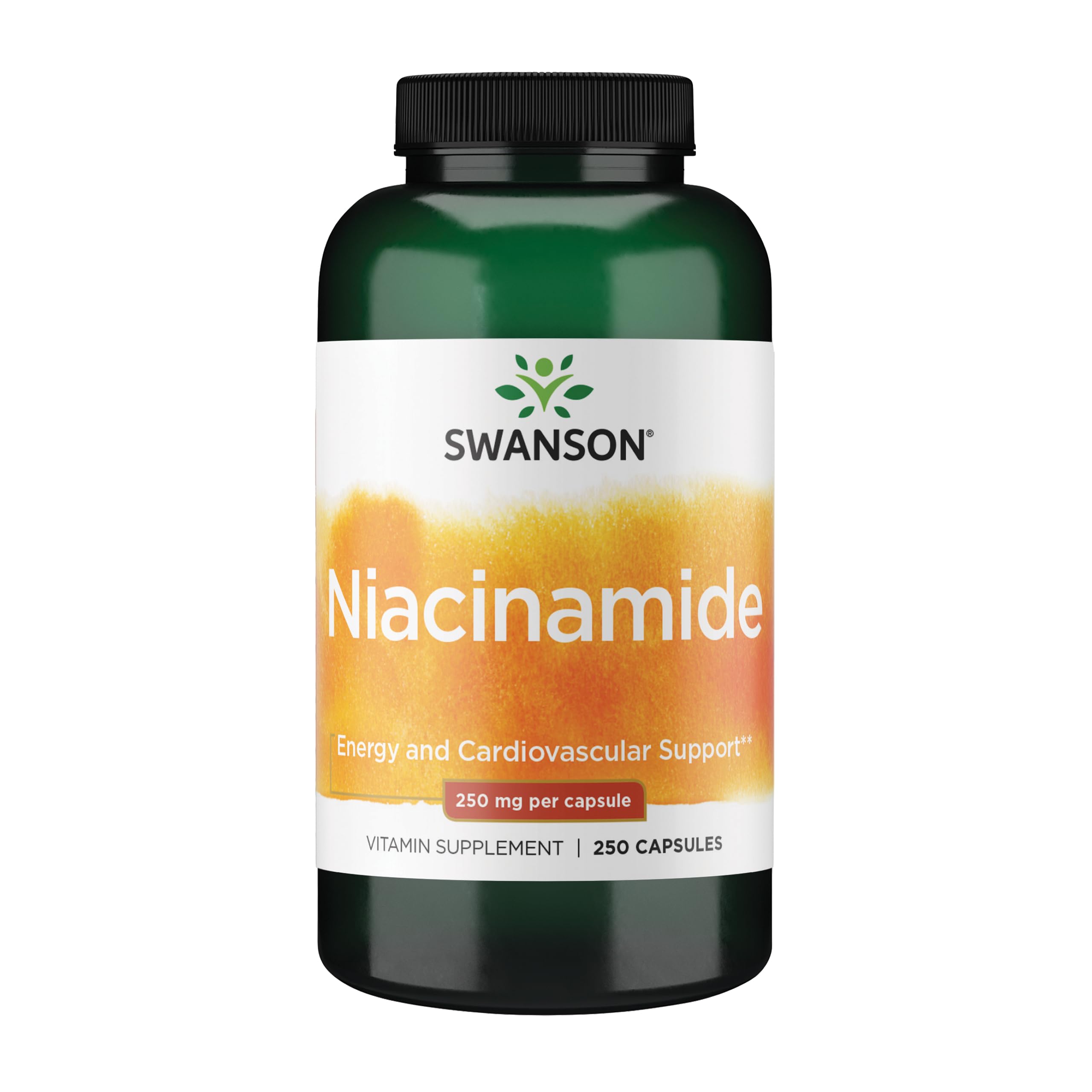 Swanson Niacinamide – bouteille 250 mg prête pour votre routine énergie potentielle.