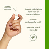 Information sur l’etiquette Swanson Niacinamide et soutien potentiel du cœur.