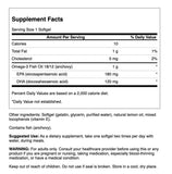Swanson Omega 3, étiquette sans OGM et contrôle qualité élevé.
