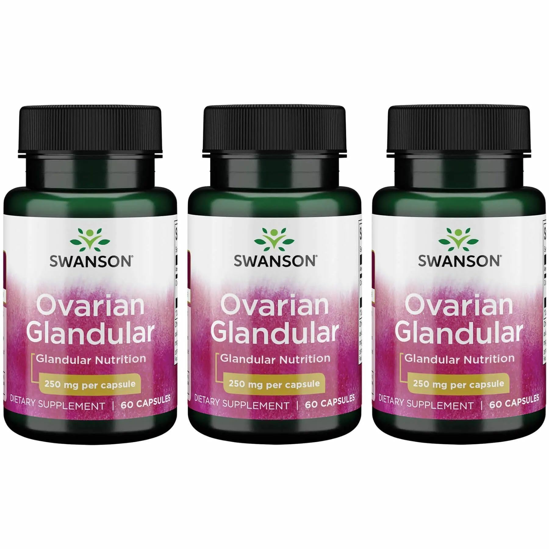 Swanson Ovarian Glandular – bouteille-dosage: soutien potentiel quotidien pour l'équilibre hormonal.