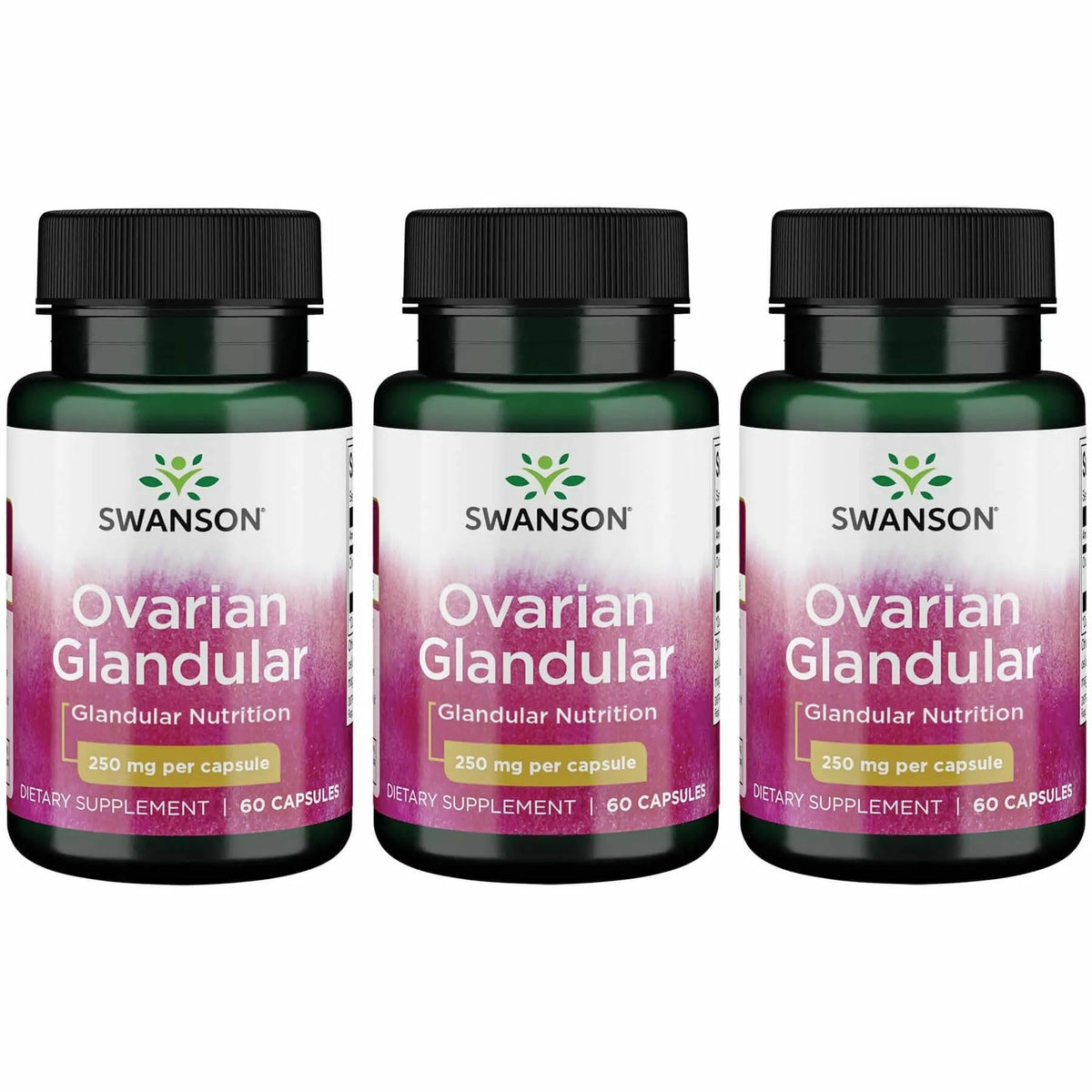 Swanson Ovarian Glandular – bouteille-dosage: soutien potentiel quotidien pour l'équilibre hormonal.