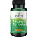 Swanson Pancréas cru glandulaire — bouteille de capsules faciles à avaler et pratique au quotidien.