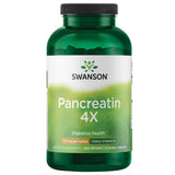Swanson Pancreatine 4X – bouteille vue de face, soutien digestif potentiel après repas.