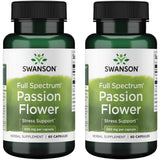 Swanson Passiflore spectre complet, bouteille de 60 capsules, soutien relaxant naturel pour le soir