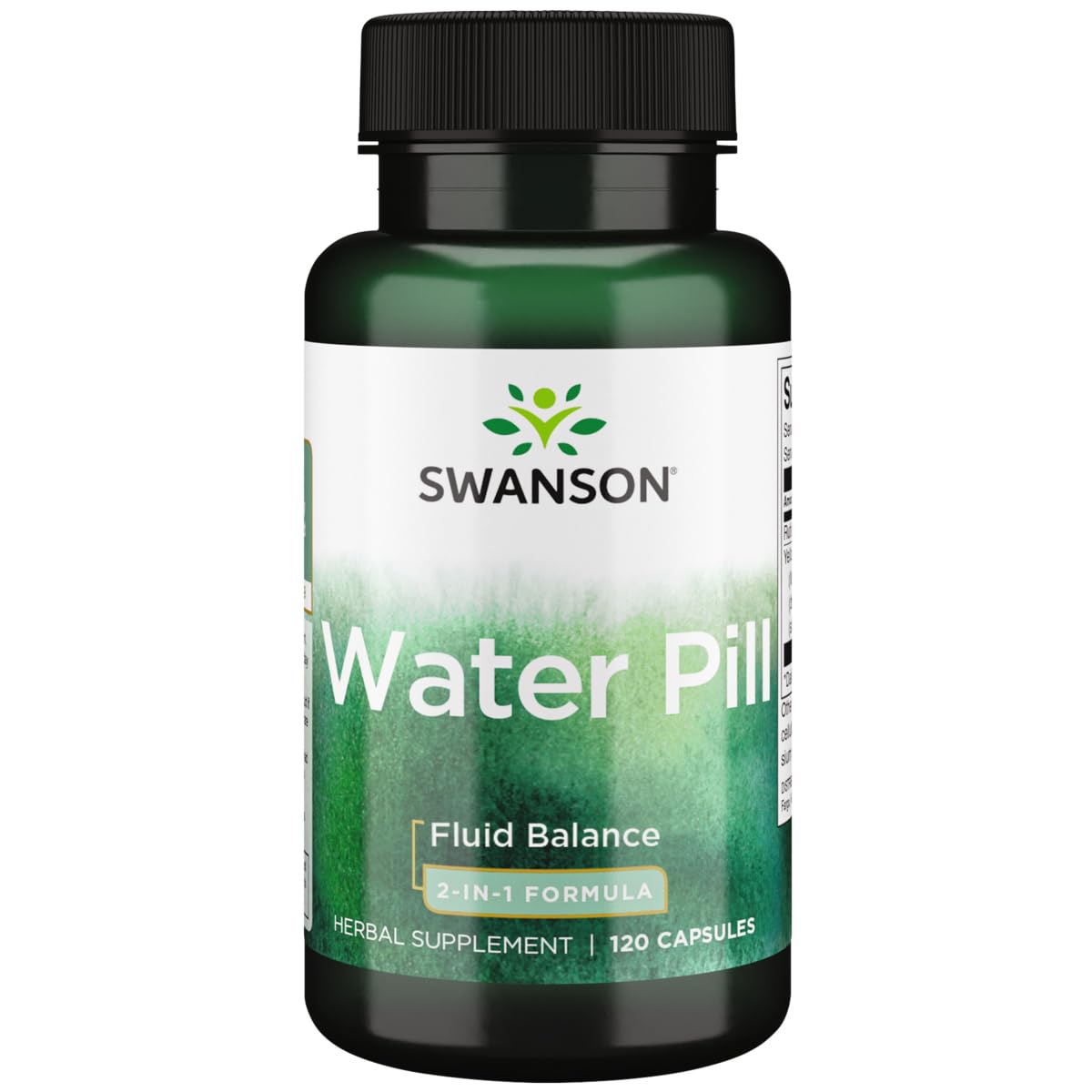 Swanson pilules eau 20 mg : flacon offrant un potentiel soutien à l'équilibre hydrique.