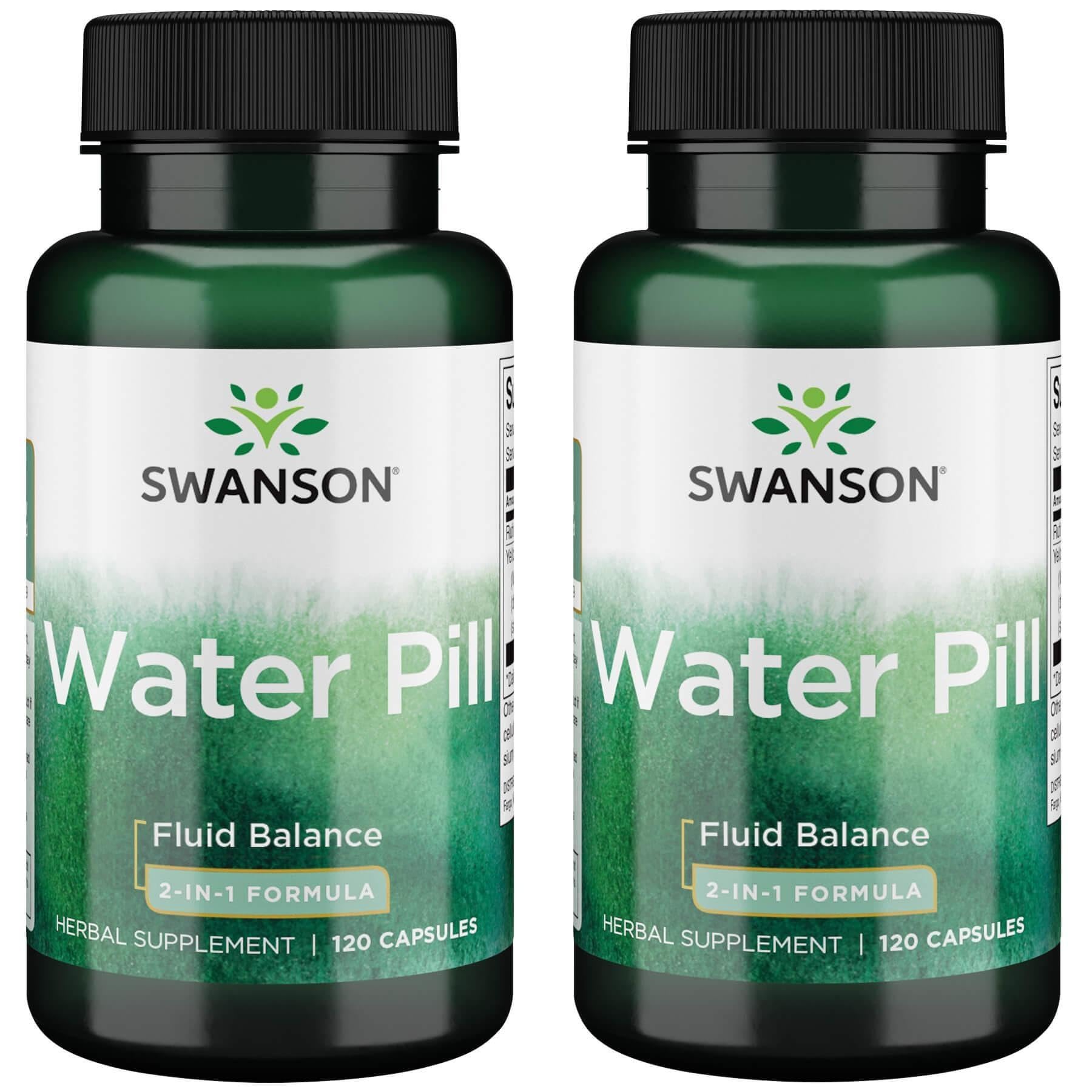 Swanson pilules eau 20 mg: bouteille de capsules pratique pour le soutien de l'équilibre hydrique.