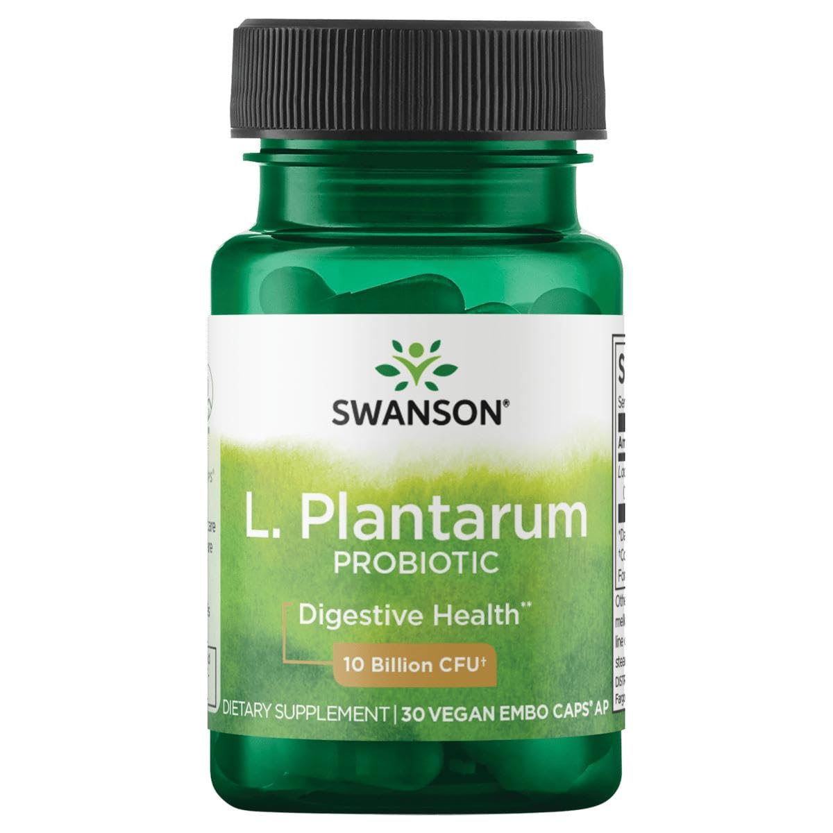 Swanson L. Plantarum – Bouteille de 30 capsules, soutien digestif pratique au quotidien.